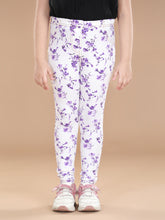 Girls Cotton Floral Printed Jegging